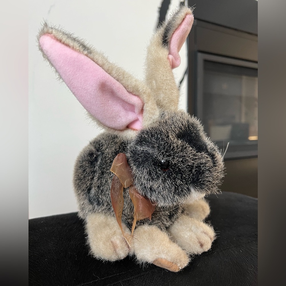 Plush Rabbit Toy with Pink Ears